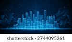 Smart city technology. Future technology city architecture concept. Digital hi-tech city design. Technology city background.