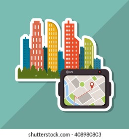 Smart city vector design, editable graphic