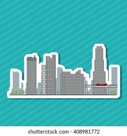 Smart city vector design, editable graphic
