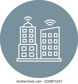 Smart City vector icon. Can be used for printing, mobile and web applications.