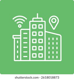 Smart City vector icon. Can be used for printing, mobile and web applications.
