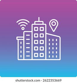 Ícone de vetor Cidade Inteligente. Pode ser usado para impressão, aplicativos móveis e da Web.