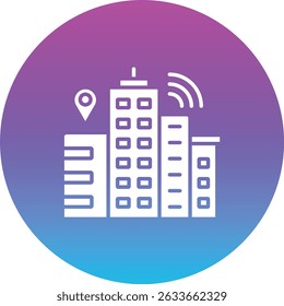 Smart City vector icon. Can be used for printing, mobile and web applications.