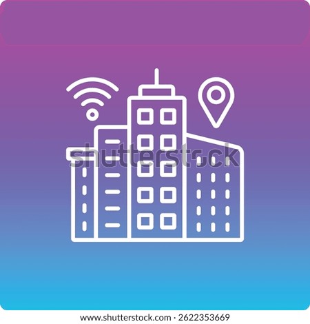 Smart City vector icon. Can be used for printing, mobile and web applications.