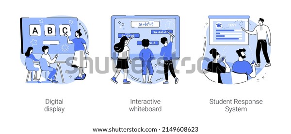 Smart Classroom Technology Isolated Cartoon Vector Stock Vector ...