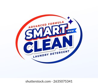 smart and clean laundry detergent background design vector