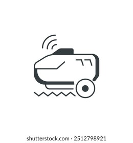 Ícone de limpeza inteligente, ilustração de vetor