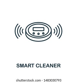 Smart Cleaner outline icon. Creative design from smart devices icon collection. Premium Smart Cleaner outline icon. For web design and printing.