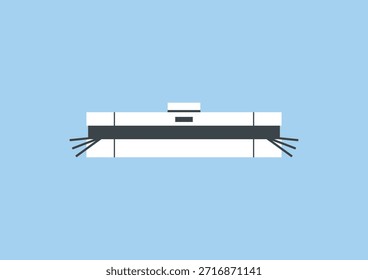 Smart cleaner robot for innovative smart appliance, automation technology in a connected home environment, flat vector Illustration