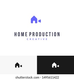 smart and clever combination between house and camera logo design inspiration