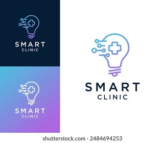 Smart Clinic Logo. Smart mit Klinik Element Logo Design Illustration.