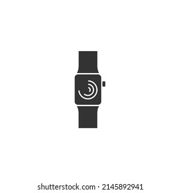 Smart clock icon isolated on white background. Vector flat sign