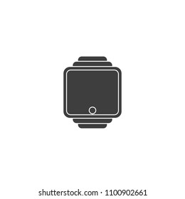 Smart clock icon. Vector on white background.