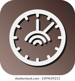 Smart Clock Vector Glyph Gradient Background Icon For Personal And Commercial Use.
