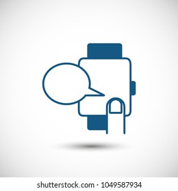 smart clock vector icon, watch icon