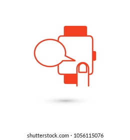 smart clock vector icon, watch icon