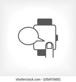 smart clock vector icon, watch icon