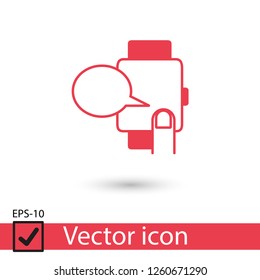 smart clock vector icon, watch icon