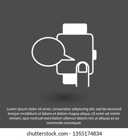 smart clock vector icon, watch icon