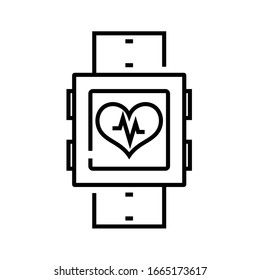 Smart clocks line icon, concept sign, outline vector illustration, linear symbol.