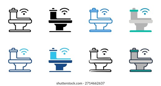 Los iconos de armario inteligentes establecen una colección de Vector de estilo múltiple. 
