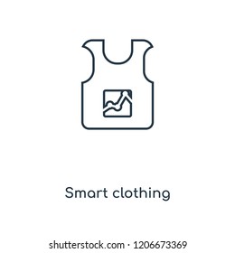 Smart clothing concept line icon. Linear Smart clothing concept outline symbol design. This simple element illustration can be used for web and mobile UI/UX.