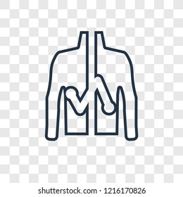 Smart clothing concept vector linear icon isolated on transparent background, Smart clothing concept transparency concept in outline style