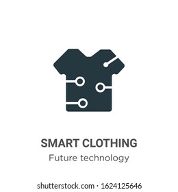 Smart clothing glyph icon vector on white background. Flat vector smart clothing icon symbol sign from modern future technology collection for mobile concept and web apps design.