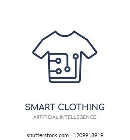 Smart clothing icon. Smart clothing linear symbol design from Artificial Intellegence collection.