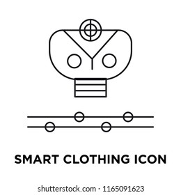 Smart clothing icon vector isolated on white background, Smart clothing transparent sign