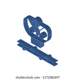 Smart clothing isometric left top view 3D icon