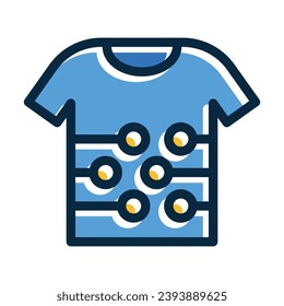 Smart Clothing Vector Thick Line Filled Dark Colors Icons For Personal And Commercial Use.
