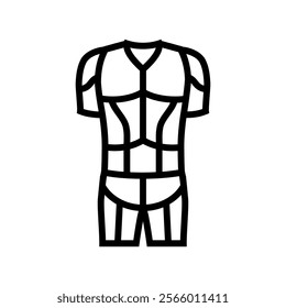 smart clothing wearable line icon vector. smart clothing wearable sign. isolated contour symbol black illustration