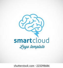 Smart Cloud Abstract Vector Logo Template Isolated