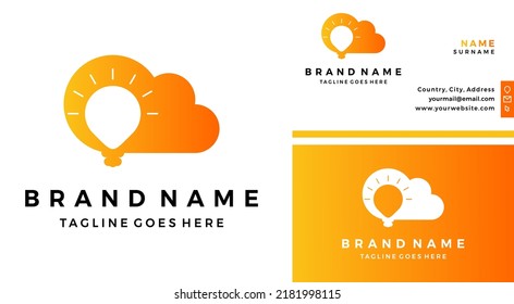 Smart cloud logo with business card design