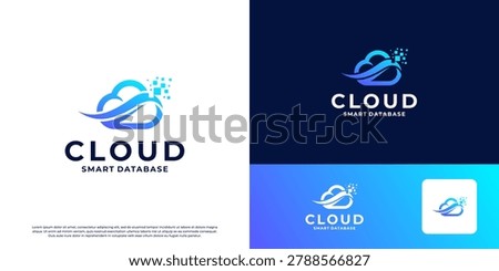 Smart cloud logo design template