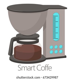 Smart coffe icon. Cartoon illustration of smart coffe vector icon for web isolated on white background