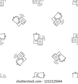 Smart coffee jug pattern seamless vector repeat geometric for any web design