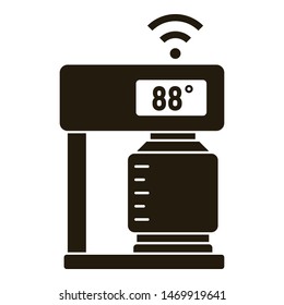 Smart coffee machine temperature icon. Simple illustration of smart coffee machine temperature vector icon for web design isolated on white background
