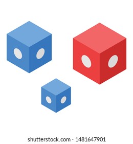 Smart colorful cubes icon. Isometric of smart colorful cubes vector icon for web design isolated on white background