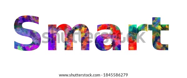 Smart Colorful Typography Text Banner Word Stock Vector (Royalty Free