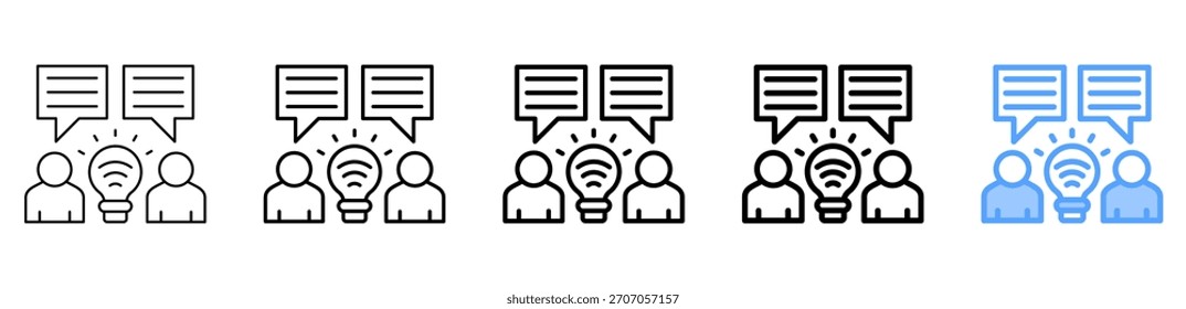 Smart Communication Icon Different Style Outline Collection Set