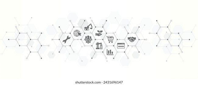 smart company and business challenges banner with the website icons and symbol Design banner of concept for company and business challenges