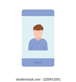 Smart Contact Icon vector image. Suitable for mobile apps, web apps and print media.