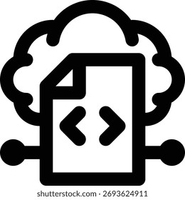 Smart Contract, Contract, Blockchain Outline Icon