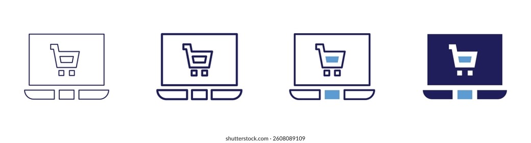 Smart contract checkout icon in 4 different styles. Thin Line, Line, Bold Line, Duotone. Duotone style. Editable stroke.