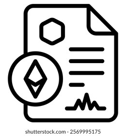 Smart Contract Crypto and Blockchain icon illustration