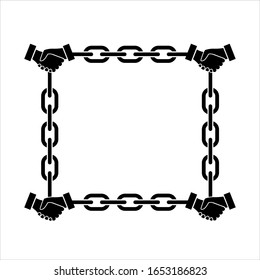 Smart contract icon. Smart blockchain based sequence of contract agreements. Vector Illustration