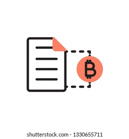 smart contract icon. cryptocurrency icon modern design