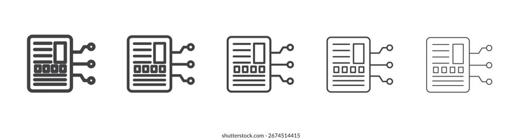 Smart Contract Icon Design, Logo, App, UI. Vektorgrafik, EPS